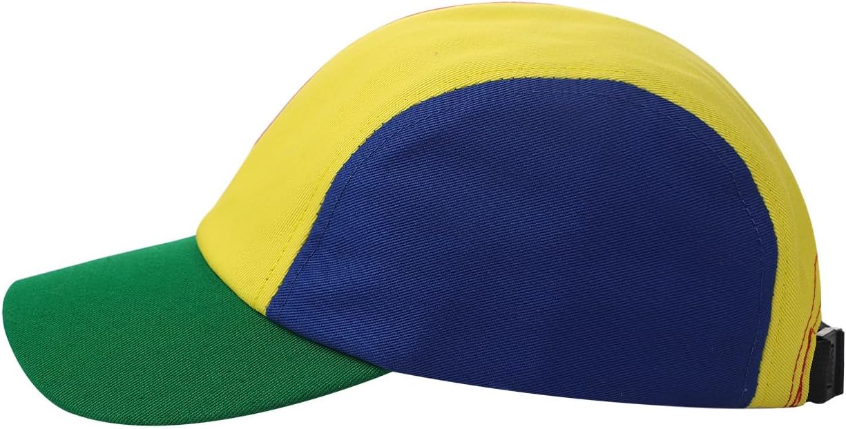Kids Baseball Cap Brightly Rainbow Color Top Cap UV Protection Sun Hat for Boys Girls Ages 4-10