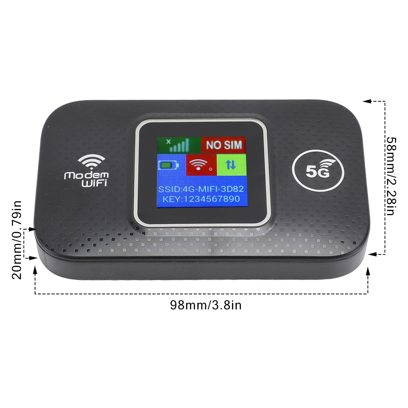 Mobilny hotspot Wi-Fi Culnflun 4G LTE, przenośna i stabilna prędkość Internetu z kolorowym ekranem o wysokim poziomie bezpieczeństwa z gniazdem karty SIM, router Wi-Fi dla Europy