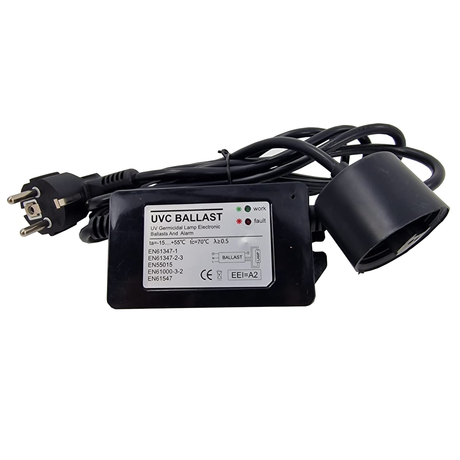 Aquintos Wasseraufbereitung UV Lampe 6W UV Sterilisator Filter UV Lampe Wasserdesinfektion Osmose UV Lampe 1G Gehäuse aus rostfreiem Stahl, Durchfluss 0,21 m³/h