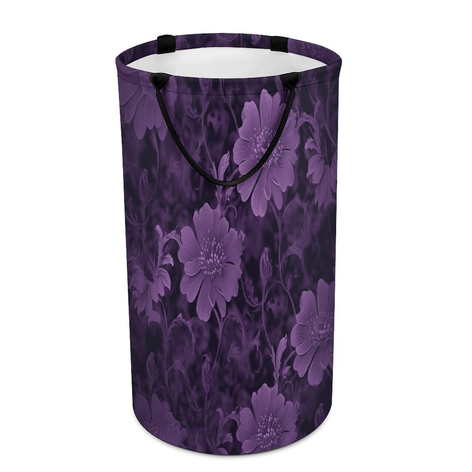 Purple Laundry Basket Large Foldable Laundry Hamper with Handles Freestanding Collapsible Clothes Basket Waterproof Portable Dirty Clothes Hamper for Bathroom 86L