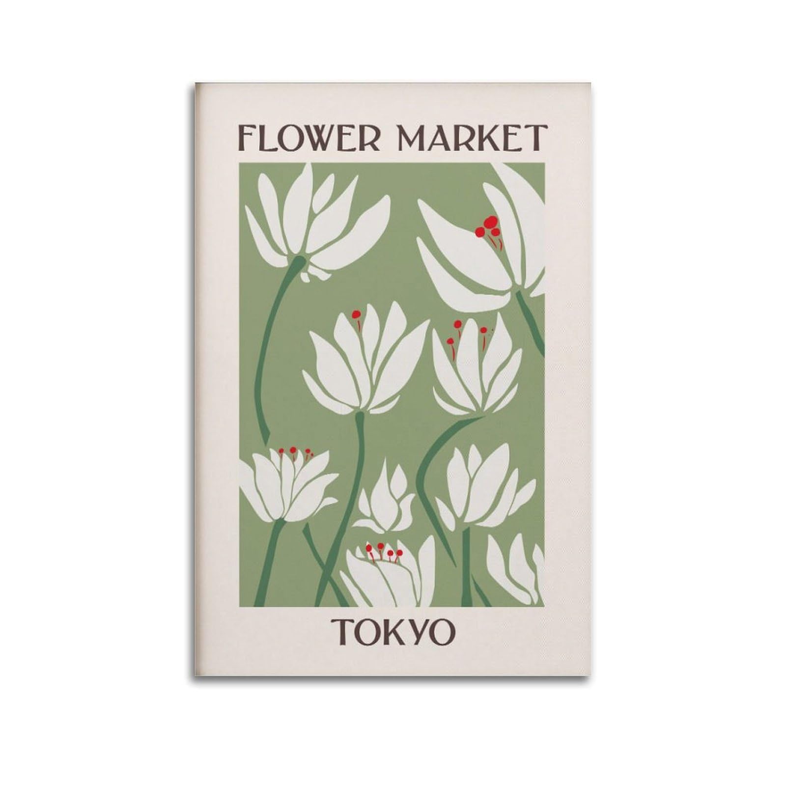 xiaoxiaoshen Flower Market Tokyo Floral Canvas Poster Wall Art Prints Room Aesthetic Murals Bedroom And Living Decorations 24x36inch(60x90cm)