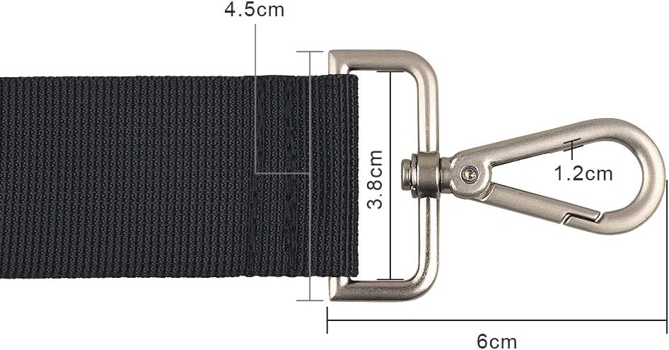 Qishare 52 Inch Universal Replacement Shoulder Strap Pet Carrier Strap Detachable Soft Padded Adjustable Belt Metal Swivel Hooks Luggage Duffel Computer Bags Laptop Case Crossbody Bag(Upgraded Hooks)
