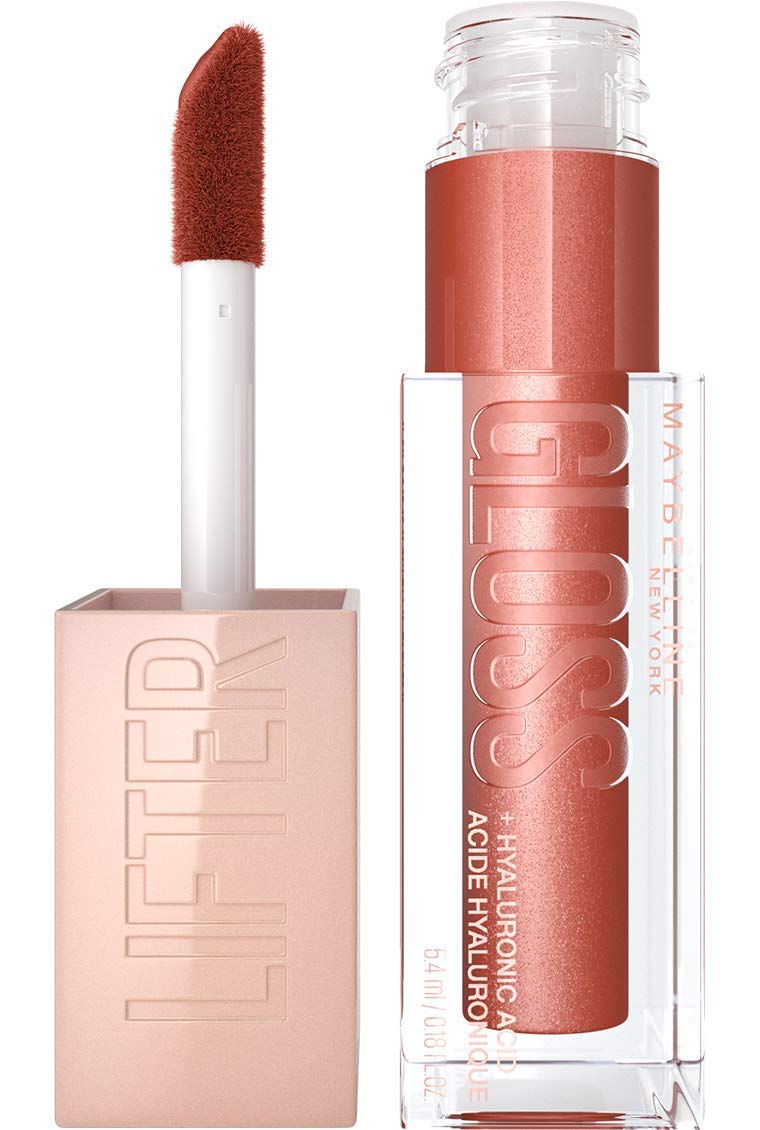 MaybellineNew York Lifter Gloss, Plumping & Hydrating Lip Gloss with Hyaluronic Acid, 5.4 ml, Shade: 009, Topaz