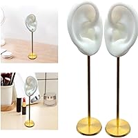 Vista 4 de Colaxi 2 soportes de exhibición de pendientes duraderos de silicona suave modelo de oreja humana