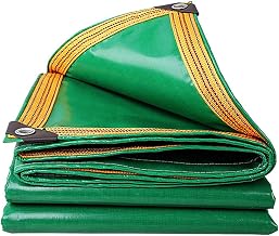 Heavy Duty 100% Waterproof 400gsm Weatherproof Tarpaulin for Kennels, Chicken Coops, Ponds, Hay & Trailer, Outdoor Furniture, Ground Mat Green 1.5 x 2 m