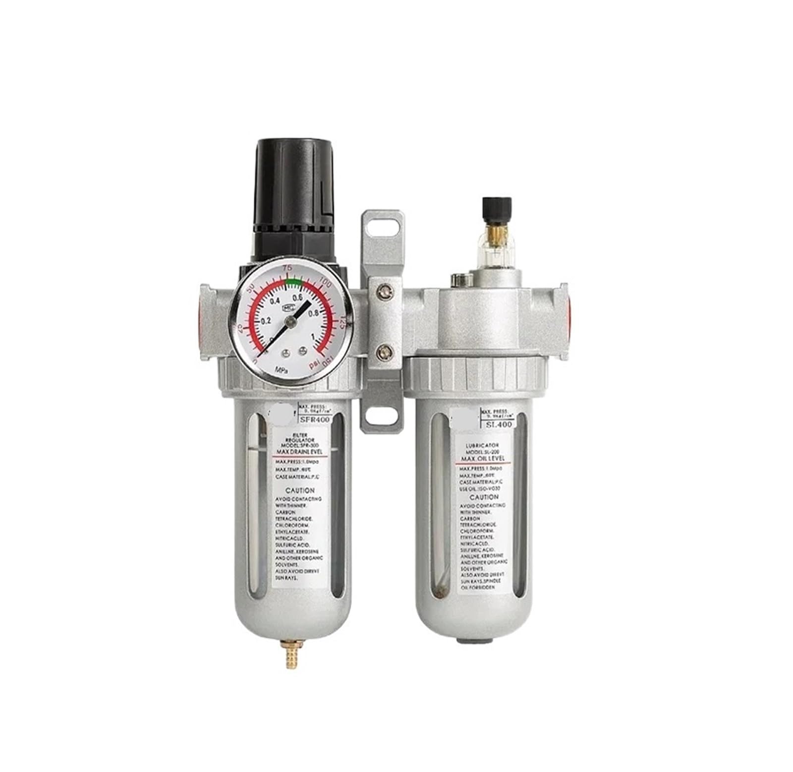 Compresseur pièces pneumatiques SFC300 avec filtre à air et régulateur de vidange
