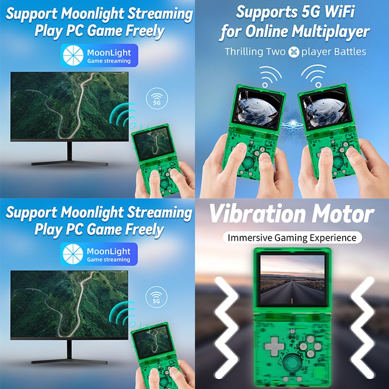 Miniatura 6 de RG35XXSP Portable Flip Retro Handheld Game Console with Linux System 3.5 inch IPS Screen and 64G TF Card RG35XX SP Retro Game Console Built-in 3300