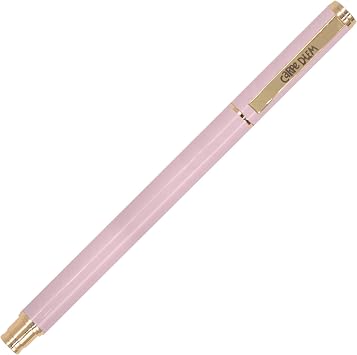 Pukka Pad, Carpe Diem Metal Pens with Gel Ink in Chic Packaging - Perfectly Weighted with Smooth, Precise Black Ink - Removable Cap and Gold Details Ballerina Pink