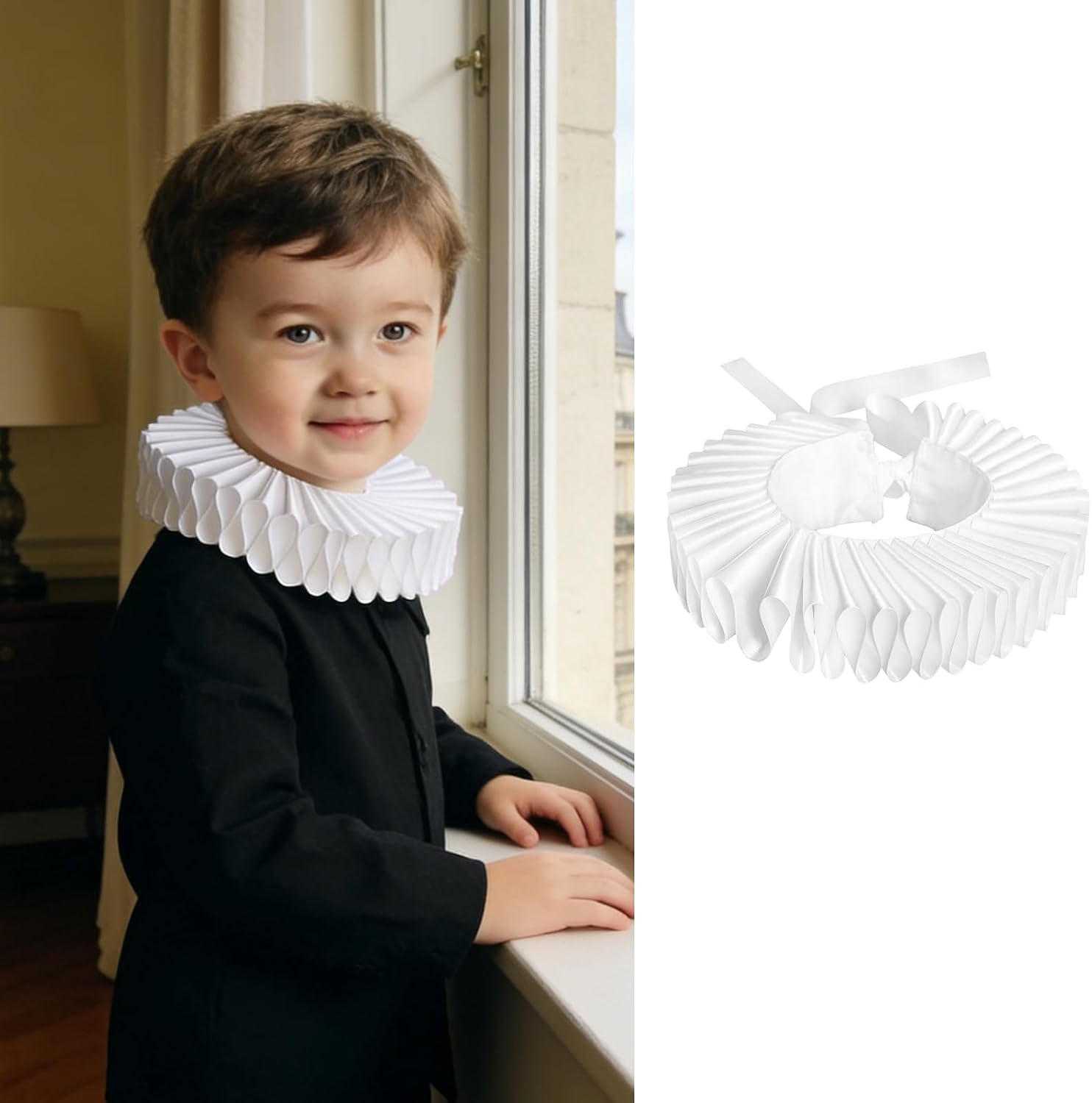 Ruffle Collar False Collar for Theme Parties School Event Decorative Collars Outfit Enhancement Victorian Faux for Casual Formal