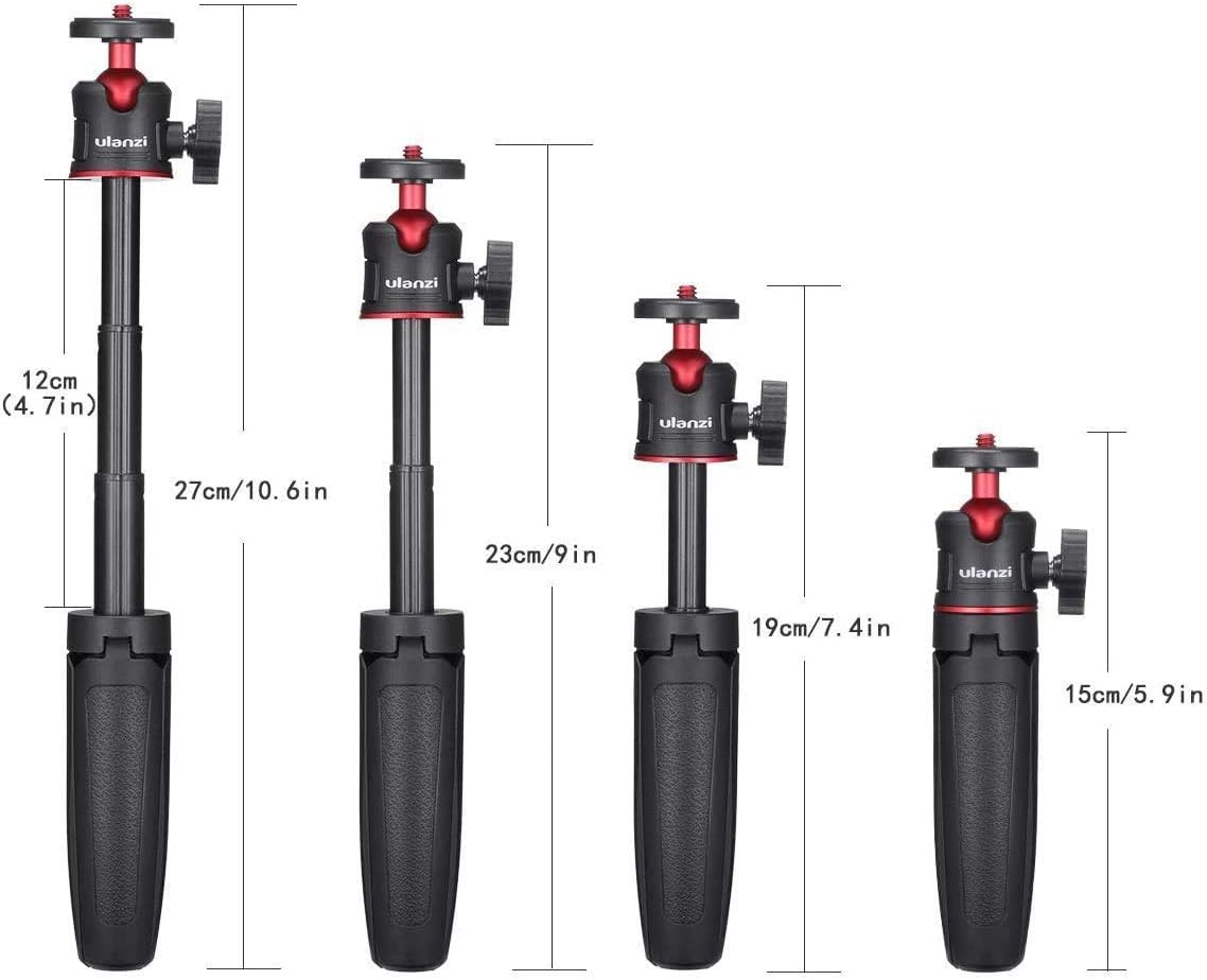 MT-08 Mini Smartphone Selfie Stick Tripod for iPhone, Camera Extendable Handle Grip Vlog Pole for Sony RX100 VII M1 M2 M3 M4 M5 M6 A6400 A6500 Canon G7X Mark III