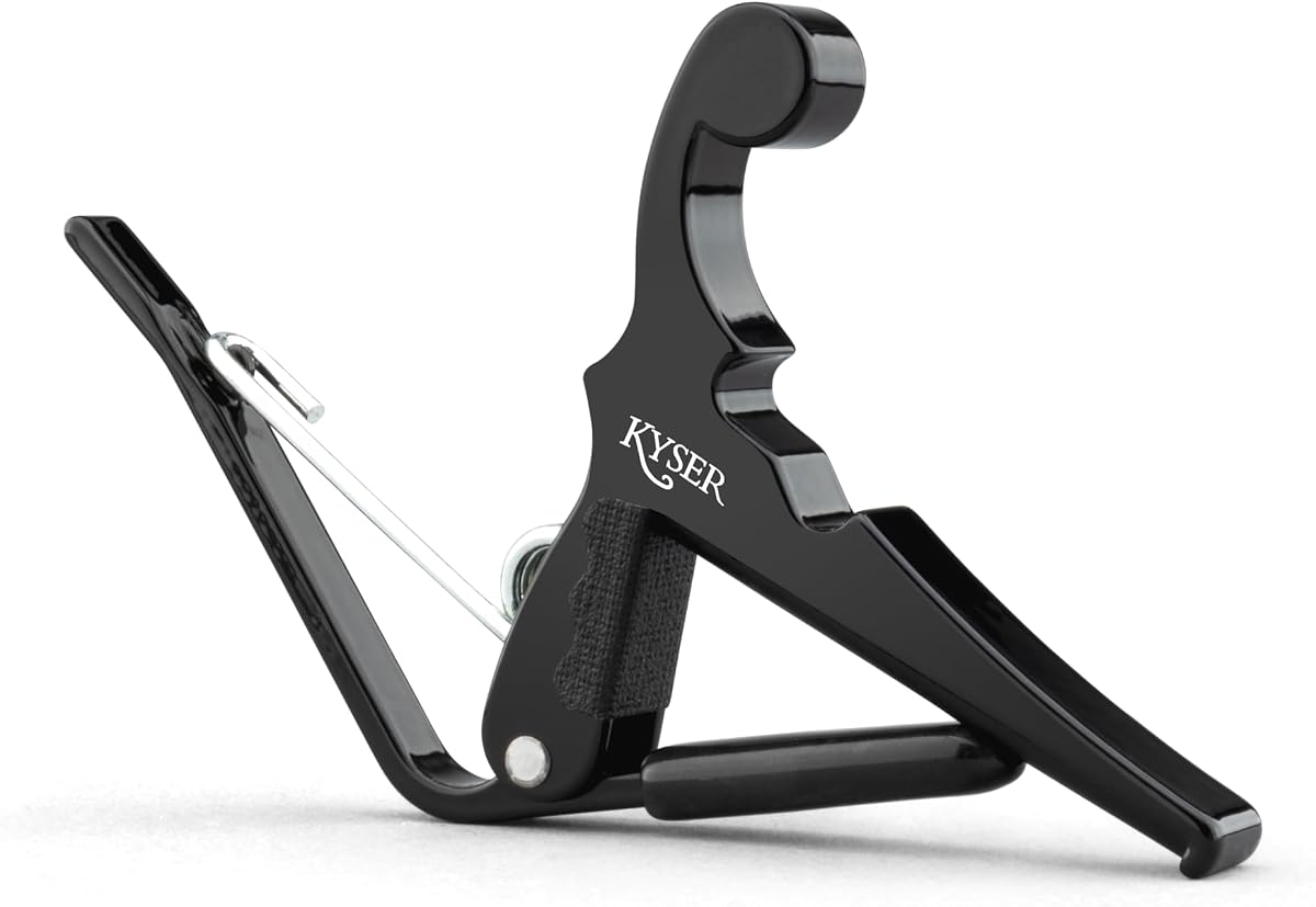 Productos musicales Capo de cambio rápido, KBMBA, negro - Para banjos, ukeleles y mandolinas, fabricado en EE. UU., calidad, fuerte, liviano, cambios de teclas rápidos y fáciles, innovador, ajuste perfecto