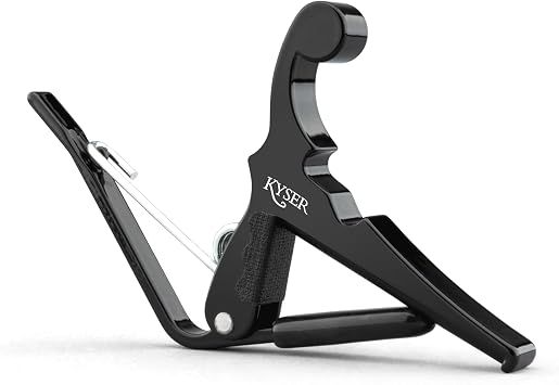 Kyser Musical Products Quick-Change Capo, KBMBA, Black - For Banjos, Ukuleles, Mandolins, Made in USA, Quality, Strong, Lightweight, Quick & Easy Key Changes, Innovative, Perfect Fit