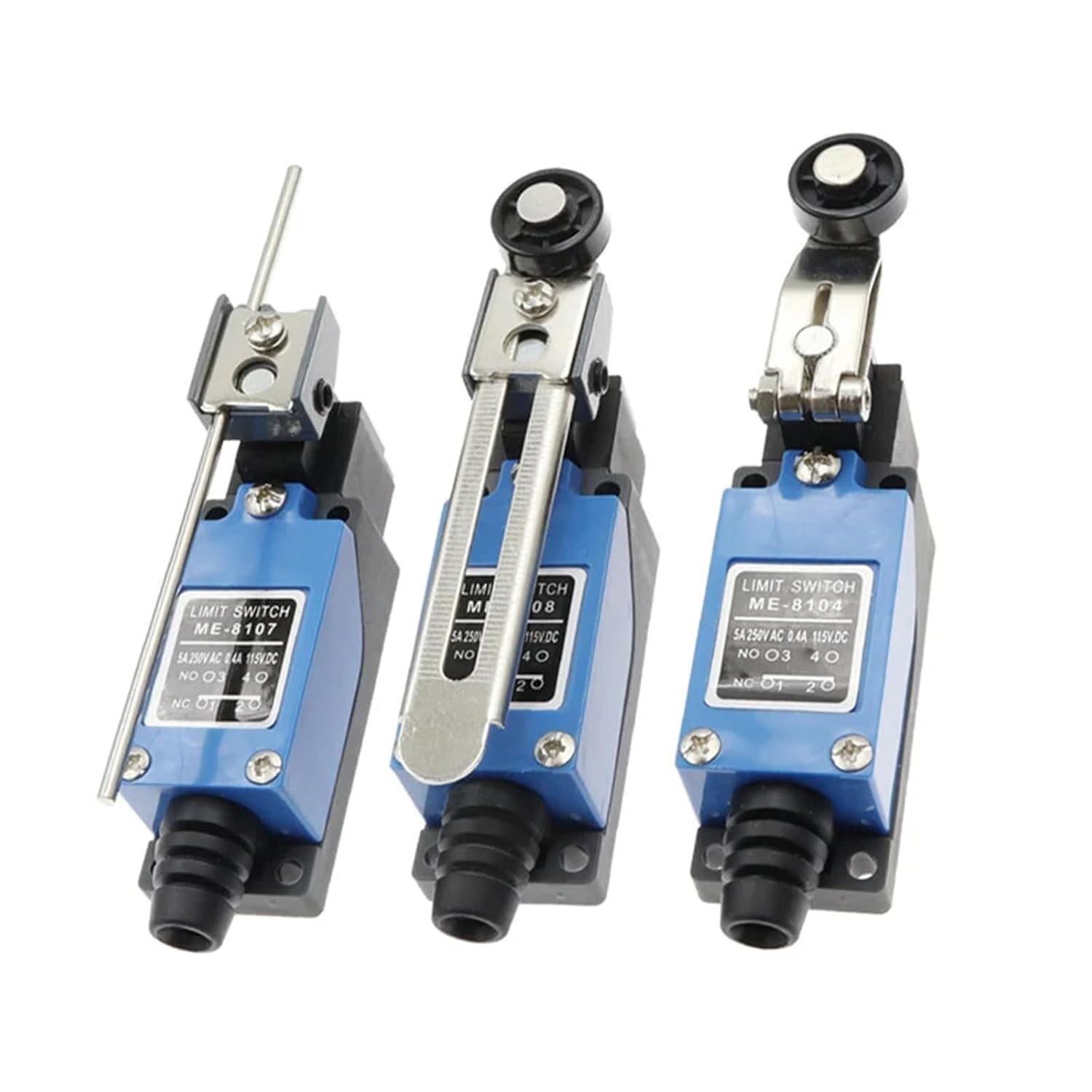 AC250V 5A Rotary Lever Copper Contact Sensor Self Reset Switch Travel Limit 10Pcs(ME-8108)