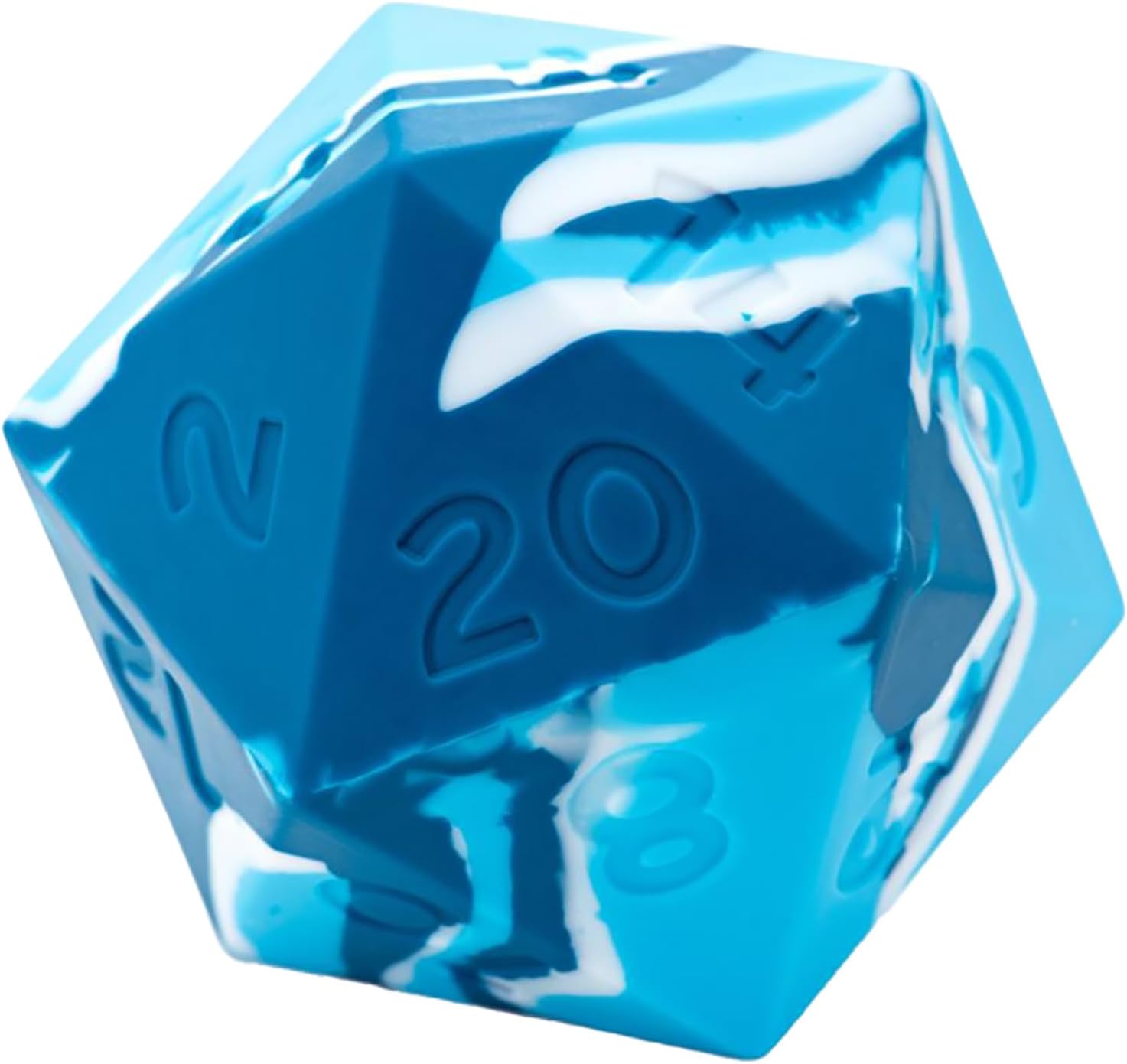 Gate Keeper Games & Dice: Random Encounter - Counter Attack -Military-Nature-Terrain Green Swirl, 58mm Silicone D20 Dice, Role Playing Games Accessory