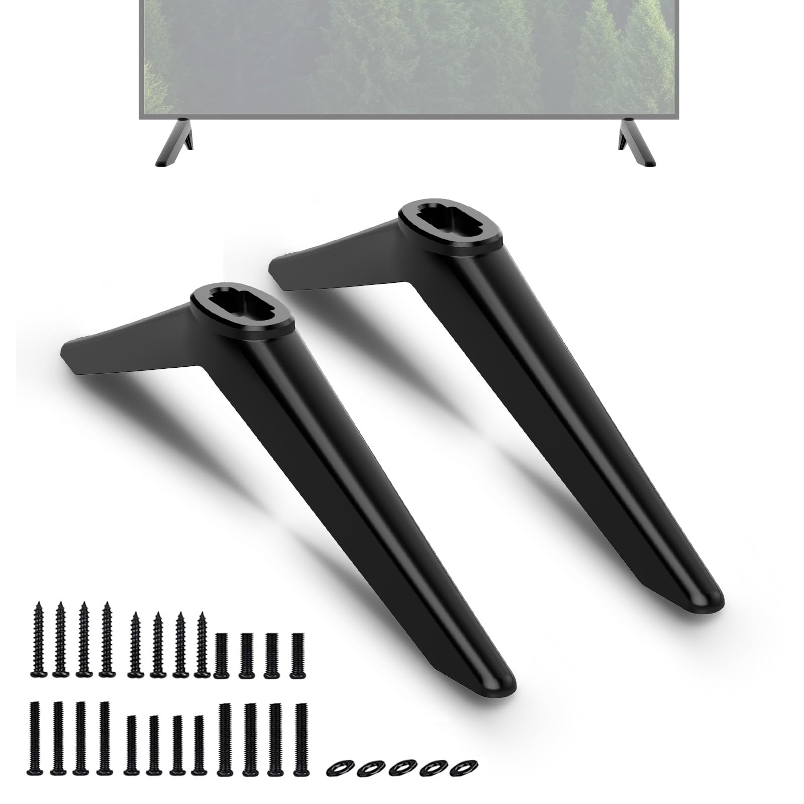 Non-Universal TV Stand Only for Insignia TV Legs Replacement with Screws Set, Only for Insignia Roku TV Stand Legs Using Correct Stand Hole as Marked,