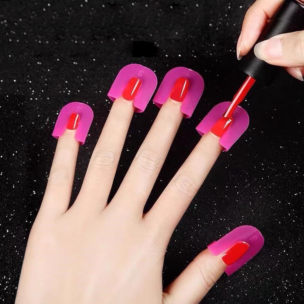 26 Piece U - Curve Nail Polish Protectors for Fingers Cuticle Protectors Spill Proof Tools for Finger Nail