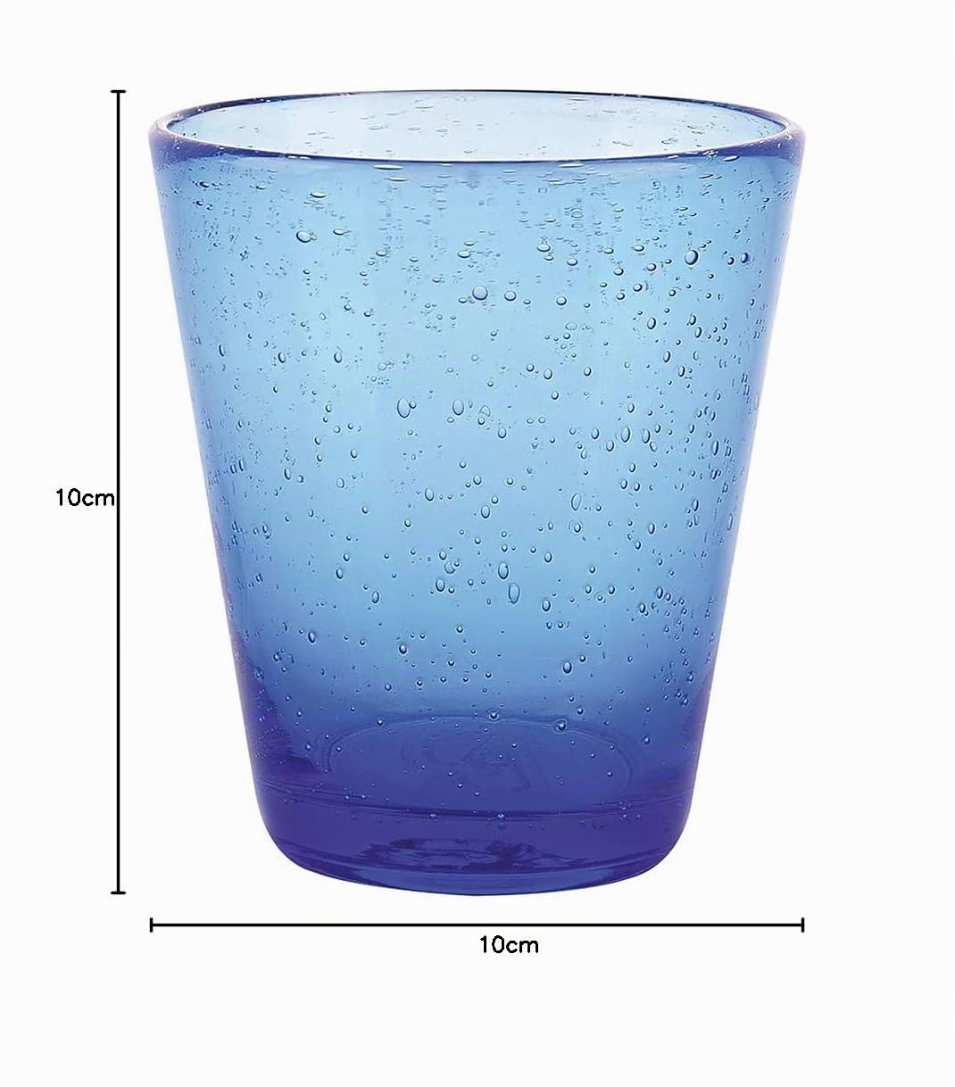 Villa d'Este Home Tivoli Set 6 Bicchiere acqua blu notte 330 ml, in pasta di vetro soffiato, Cancun Satin