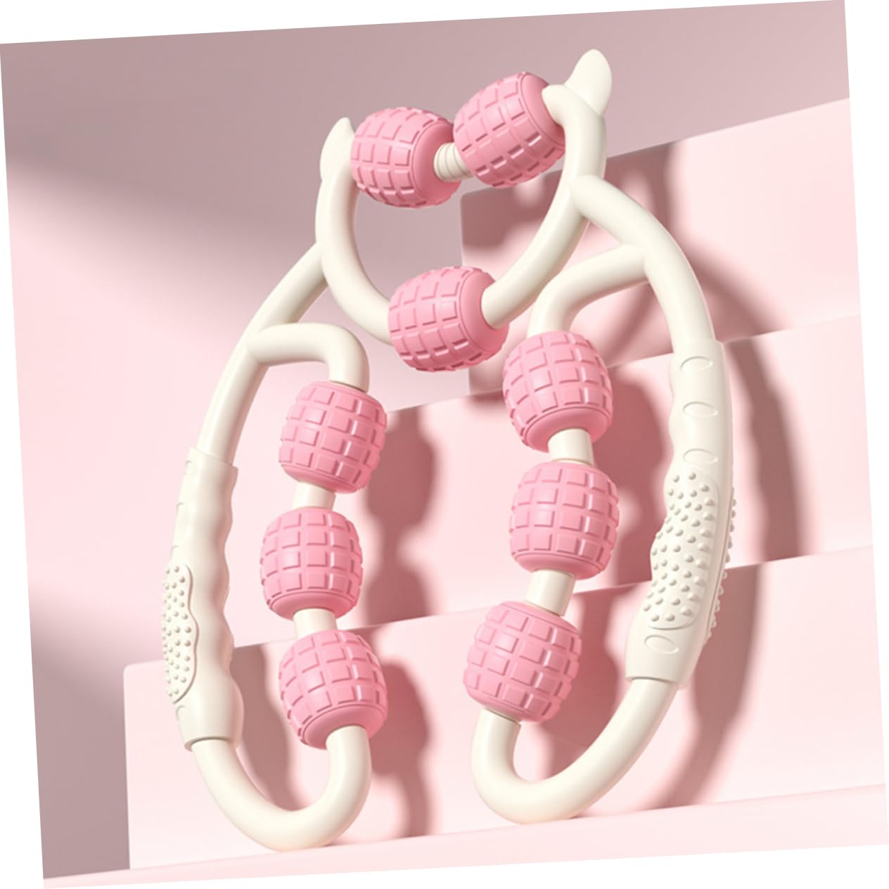 BESTYASH 2pezzi Rullo Massaggiante per Muscoli Rullo per Massaggi Muscolari Massaggiante Portatile Strumento per Massaggi Gambe per Polpacci Design Ergonomico Ruote Rotanti Indipendenti