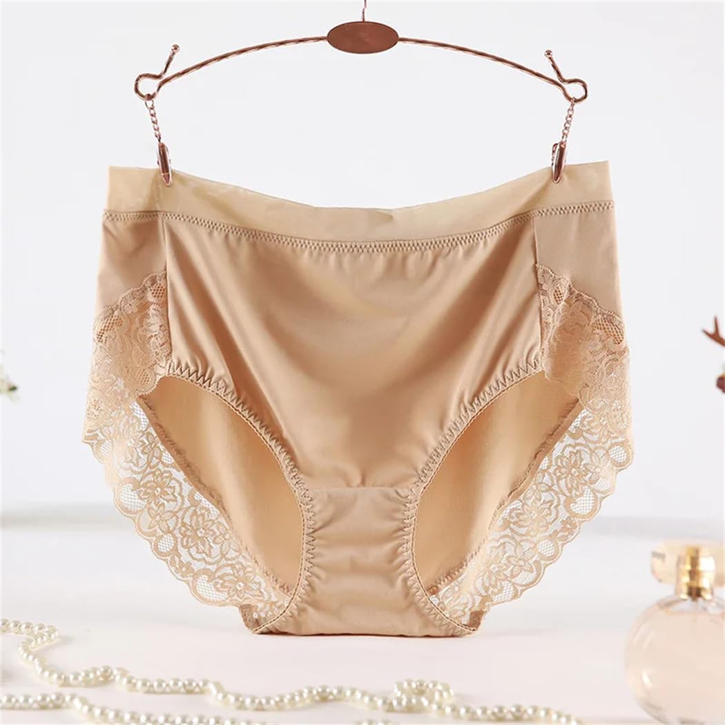 Mutandine da donna in pizzo a vita alta in seta intimo intimo femminile slip