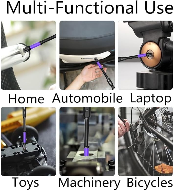 Miniatura 5 de Sueeas, puntas Sueeas, D1 antideslizantes y a prueba de golpes con puntas de destornillador Phillips, alta dureza mejorada y fuerte broca magnética