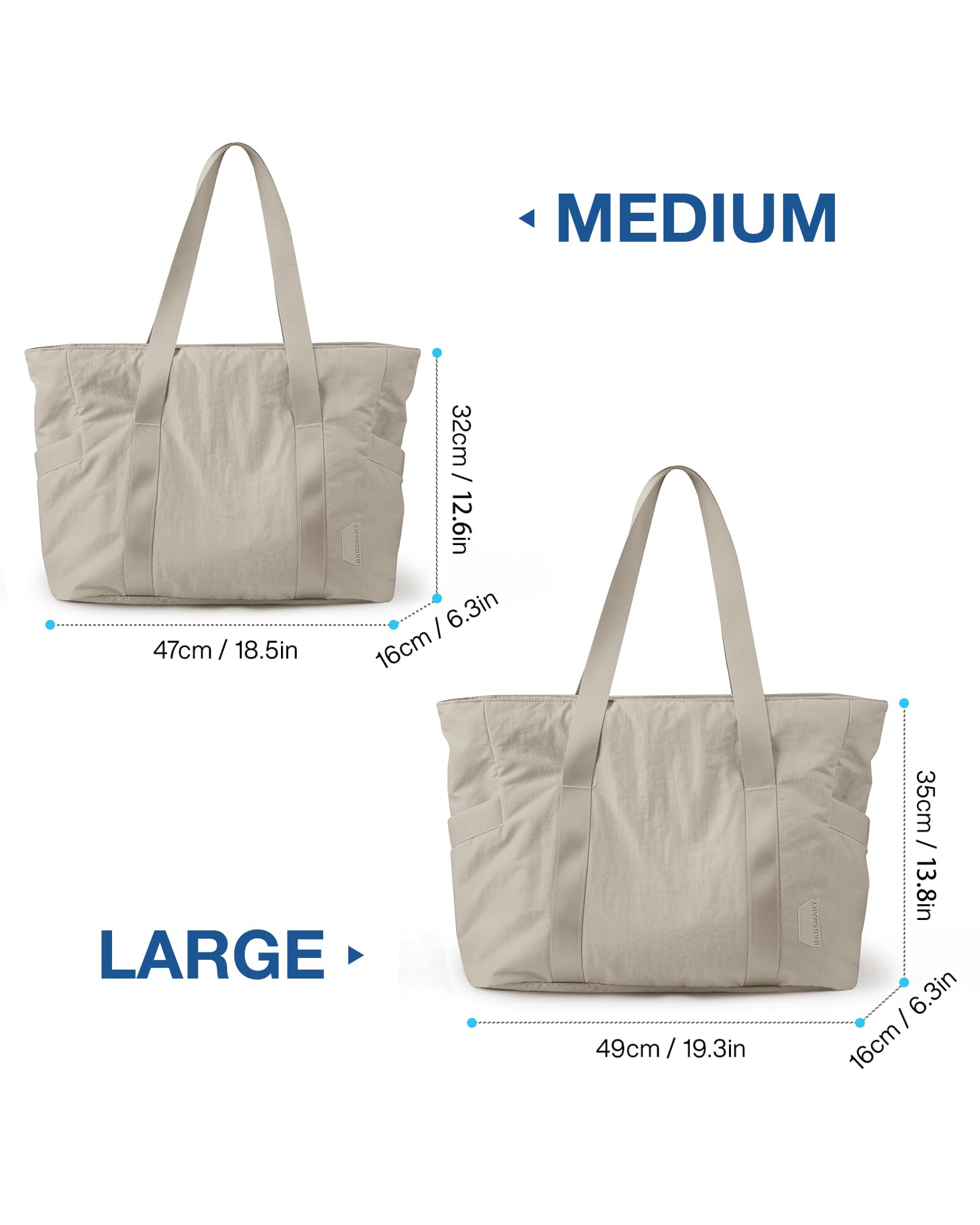 Bagsmart Bolsa de Viaje Grande Impermeable Mujer Multifuncional Deporte Equipaje de Mano