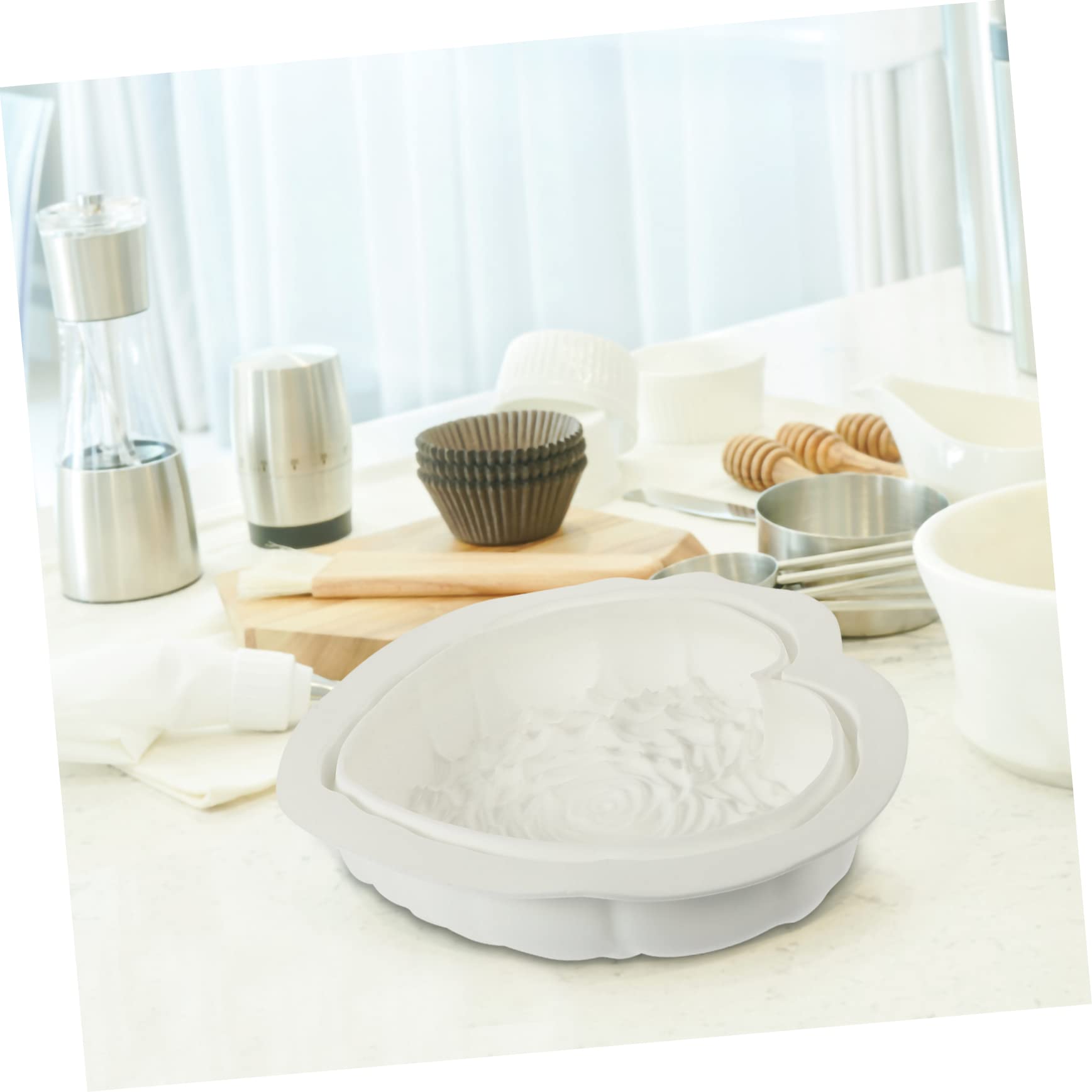 Alipis 3pièces Moule à Gâteau Silicone Forme De Cœur Outil De Cuisson Antiadhésif Pour Gâteaux Chocolat Et Mousse Parfait Pour Fêtes Et Événements Spéciaux