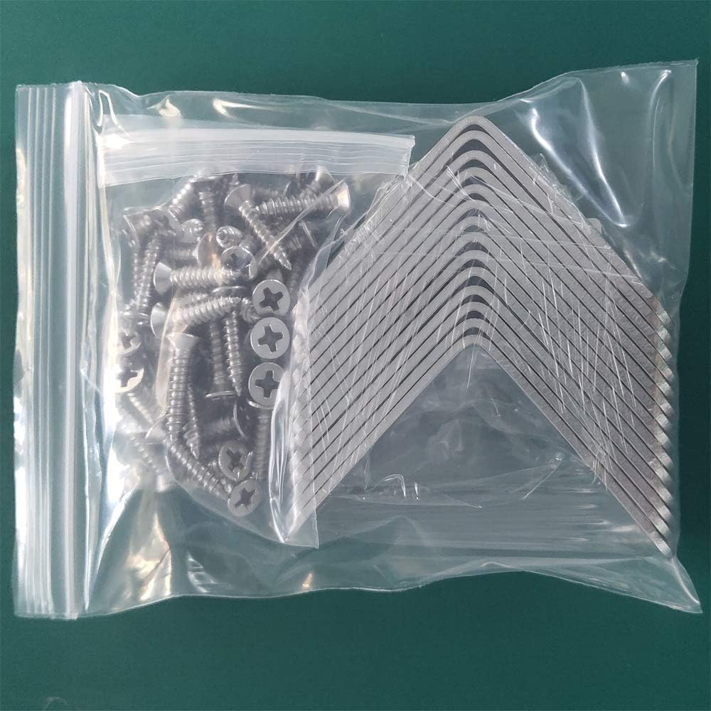 Wdwlbsm 14 PCS Stainless Steel L Corner Brackets Heavy Duty Corner Braces 2" x 2" x 0.63", 4 Hole 90 Degree Joint Right Angle L Shape Bracket for Wood Cabinets Furniture