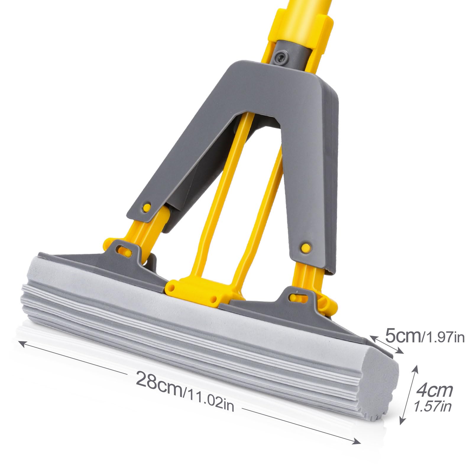Masthome Teste Di Ricambio Per Mocio Spugna | 2 Pezzi Grigie | Assorbenti E Compatibili Con ASIN B0B1MLKZVV E B09YH7G7YP - 3