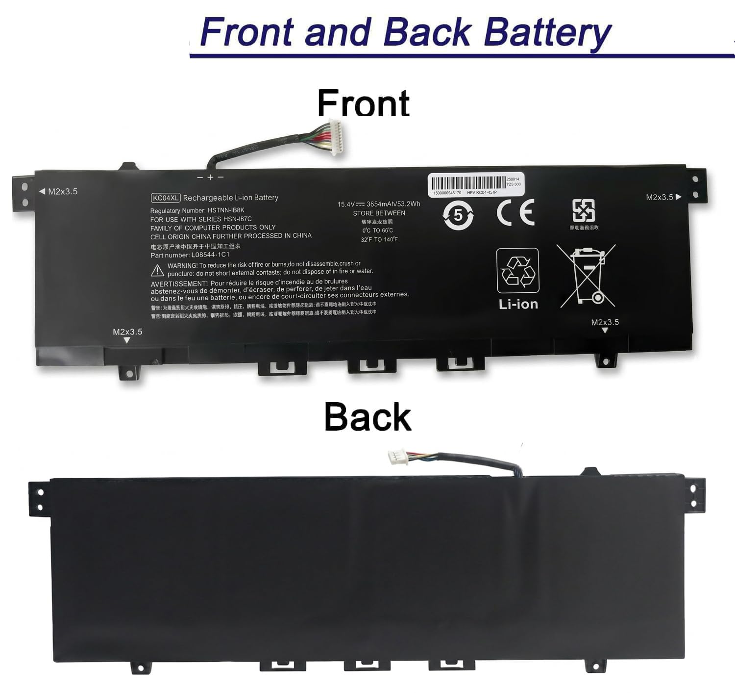 Batería para Ordenador portátil KC04XL para Las Series HP Envy X360 13-AG 13-AR, Envy 13-AH 13-AQ, HSTNN-DB8P, HSTNN-IB8K, KC04053XL, L08496-855, L08544-1C1, L08544-2B1, TPN-W133, TPN-W13, TPN-W13