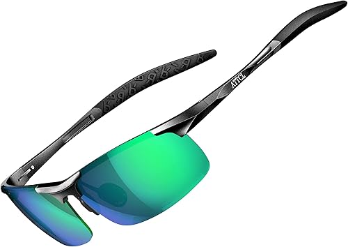 ATTCL Gafas de sol polarizadas de conducción para hombre, marco ultraligero de metal Al-Mg