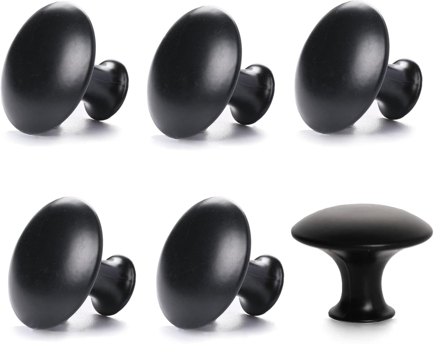 Sliverdew 6PCS Dresser Drawer Knobs, Black Cupboard Knobs