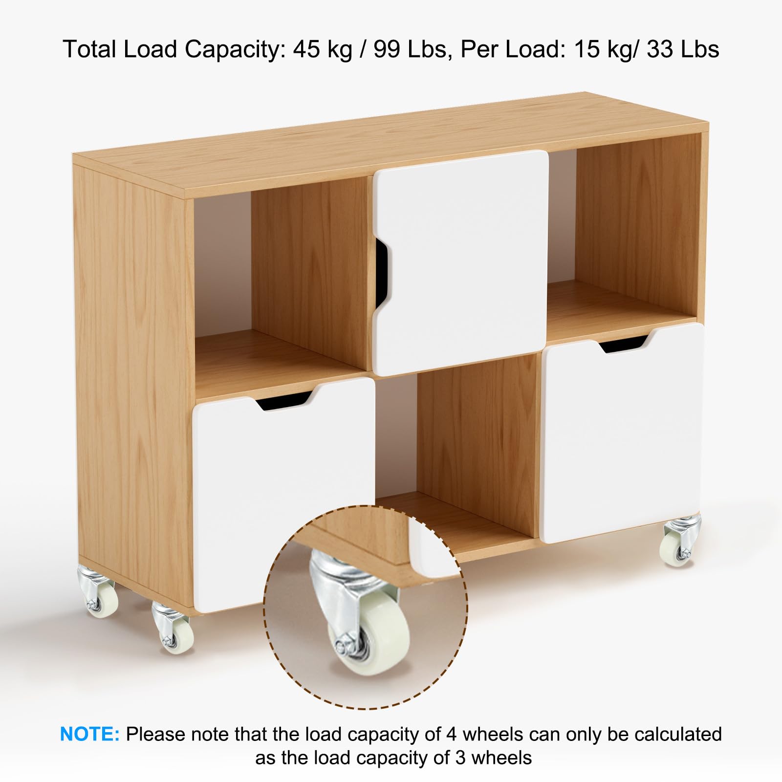 PATIKIL 1 Inch Stem Casters, 4 Pack Wire Shelf Caster Wheels Threaded Swivel Stem Wheels Wire