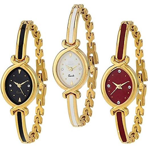 Acnos® Premium Gold Chain Watches Combo