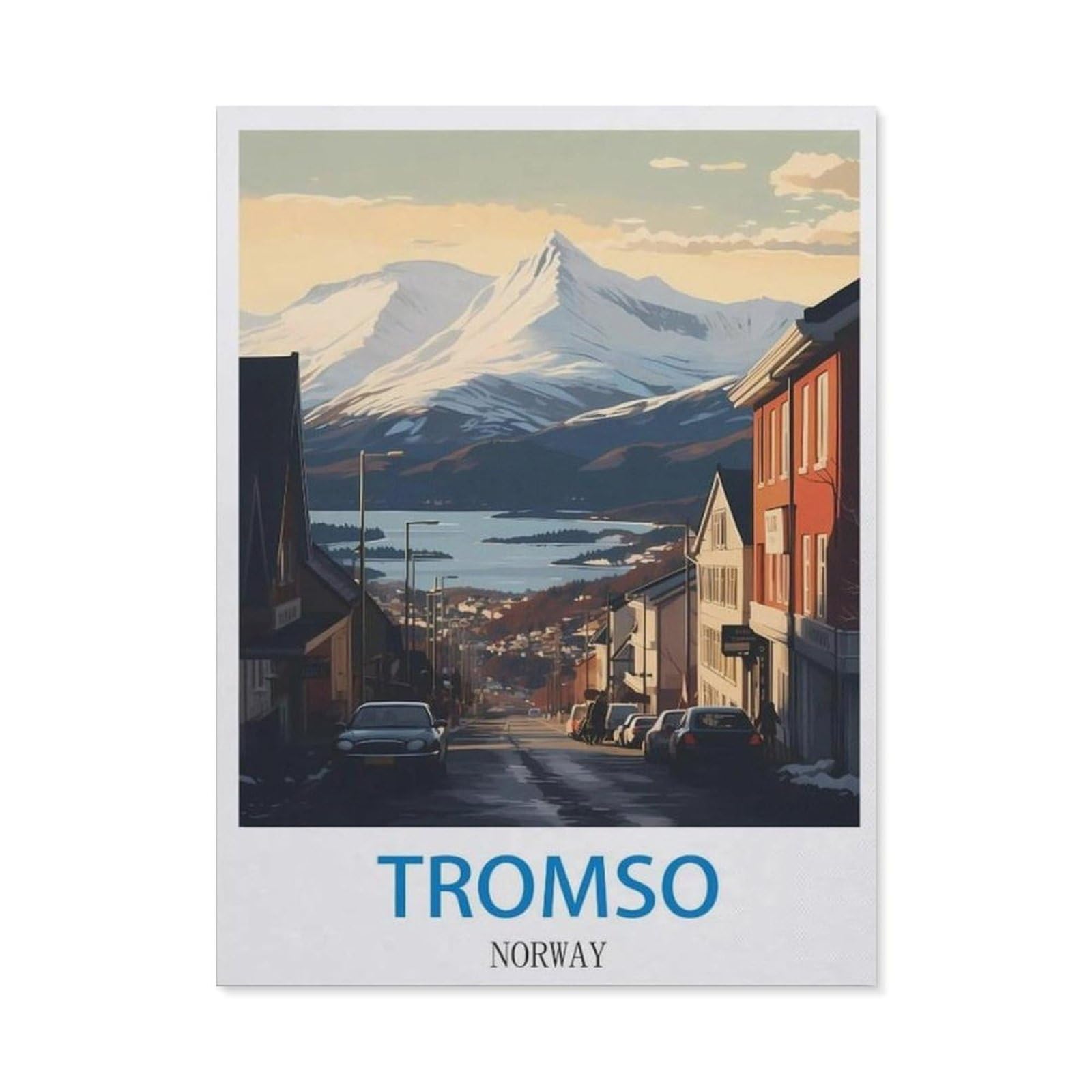 Tromso Norway，Funny Poster Wall Art Decor Metal Sign Poster(15x30cm）6x12 inch-CL45