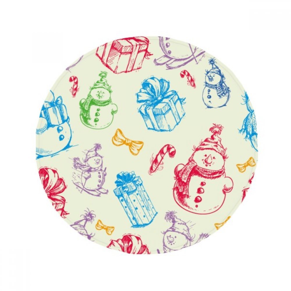 Tapis de bain rond motif Bonhomme de Neige, le cadeau de Noël idéal pour la maison
