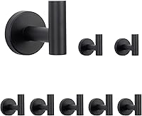 Vista 19 de NearMoon Ganchos para toallas de baño, soporte para bata de acero inoxidable 304, gancho resistente para baño, sala de estar, hotel, cocina, garaje