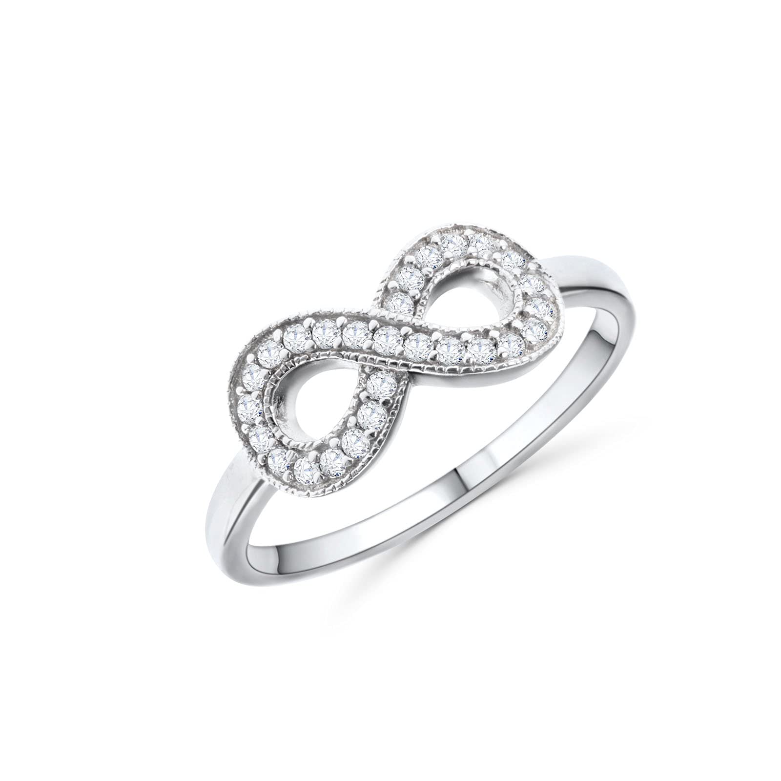 Anello Infinito con Pietre Donna Argento 925 con zirconi -