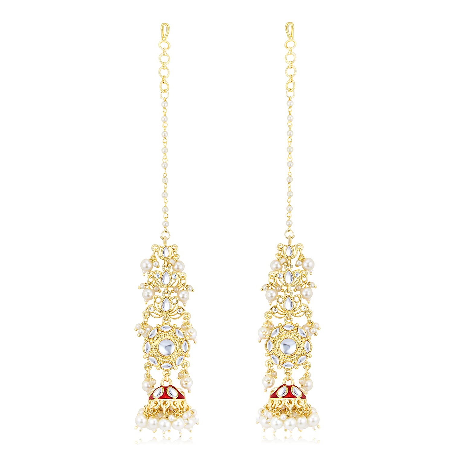 See full amazon price history chart for Sukkhi Exotic Pearl Gold Plated Kundan Chain Earring Set for Women (SKR85637), Red, One Size Sukkhi Exotic Pearl Gold Plated Kundan Chain Earring Set for Women (SKR85637), Red, One Size (B09413ZZDB) Amazon Price History, Amazon Price Tracker