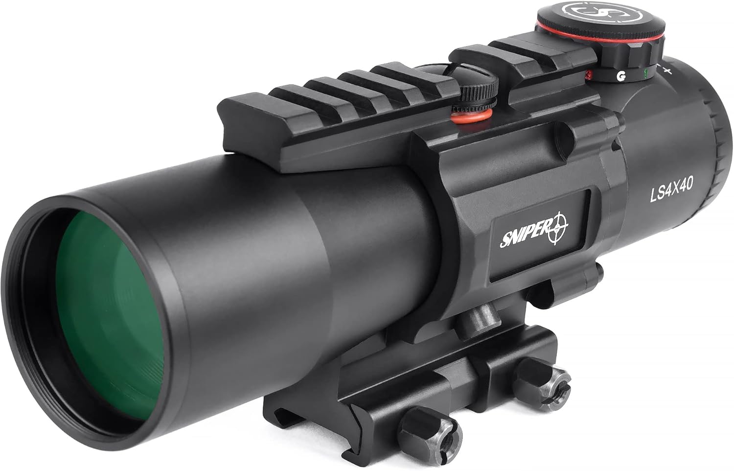 4x40mm Prism Scope GIII LS4X40 Red/Green/Blue Illuminated Reticle 4X Prism Scope Long Eye Relief Scope