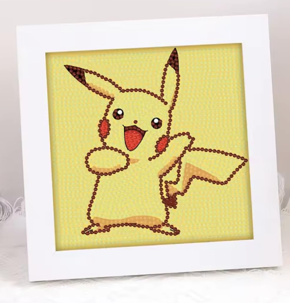 Pokemon | Pikachu Diamond Art | With Frame | 15+ Years | Design 12