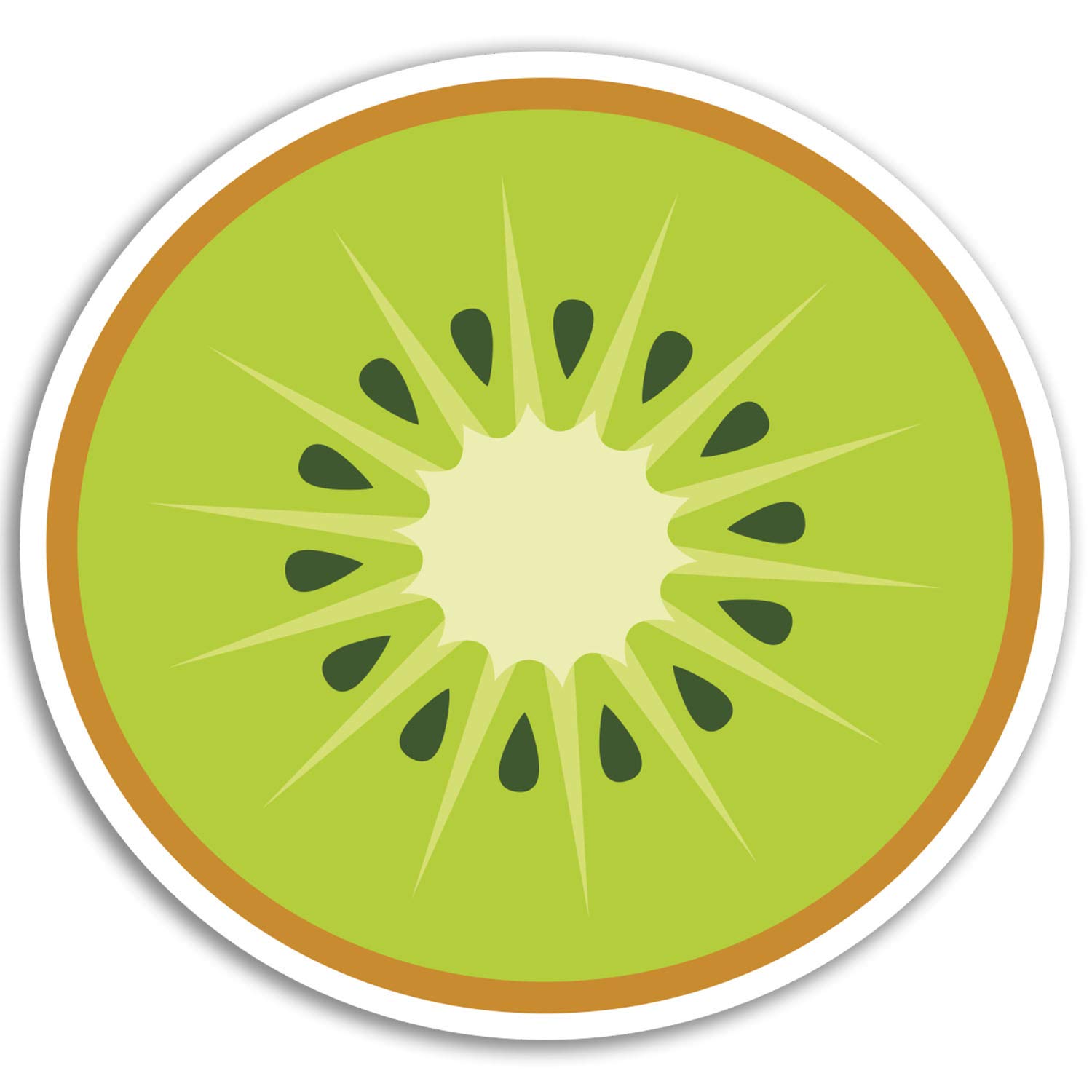 2 x 10cm Kiwi Fruit Vinyl Stickers - Healthy Diet Sticker Luggage Laptop #17658 (10cm Wide)