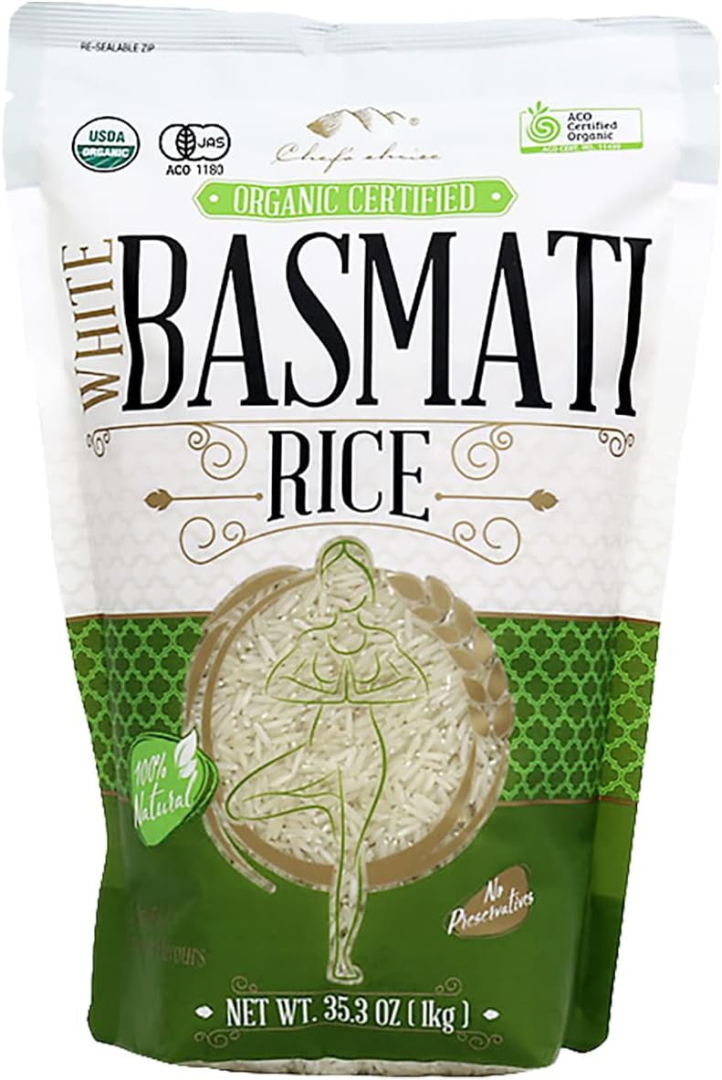 Amazon.co.jp シェフズチョイス 有機バスマティライス 1kg Organic Basmati rice Kosher Vegan
