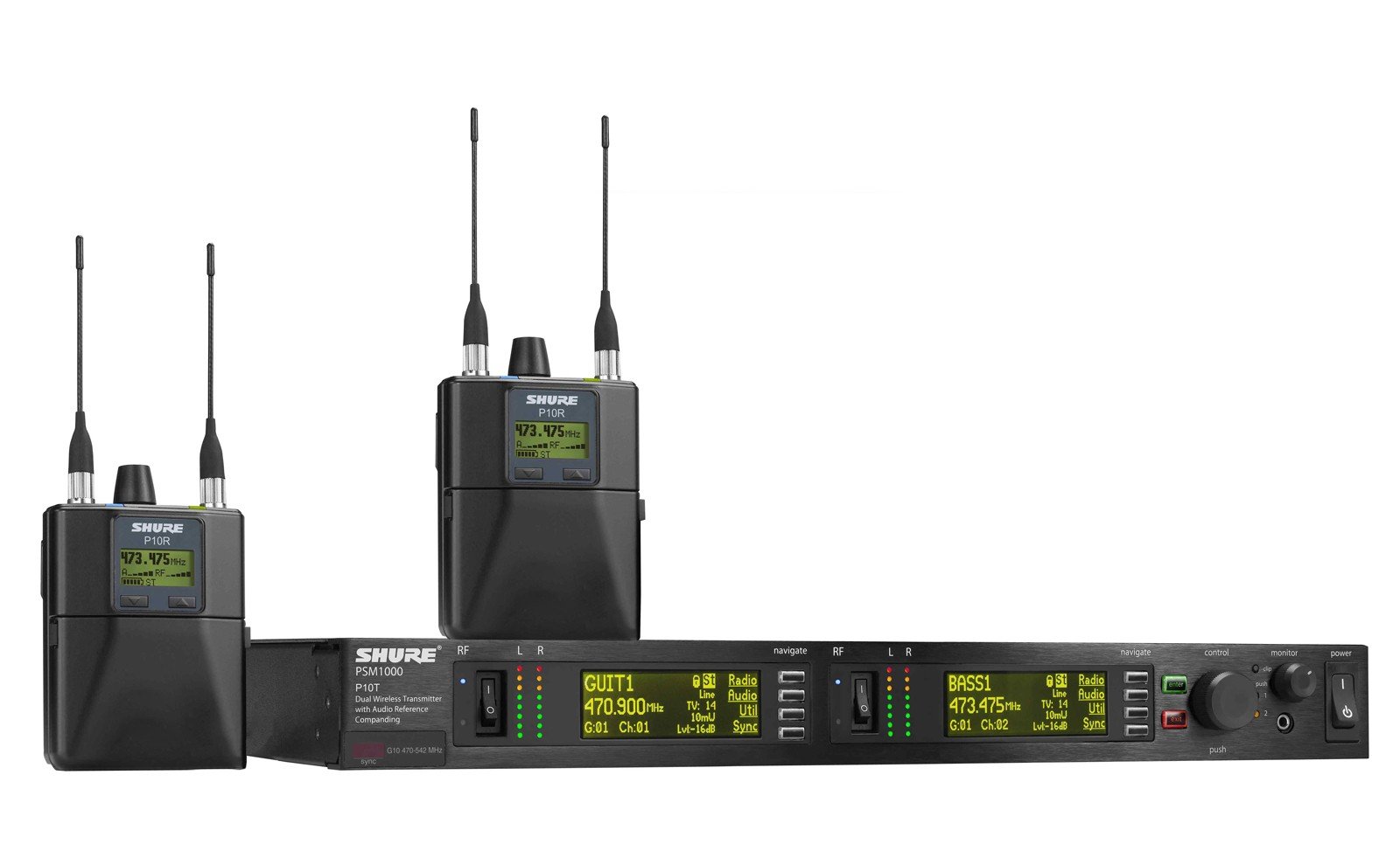 SHURE psm1000 iem sistema inalámbrico – G10 FREQ banda/1 p10t Dual