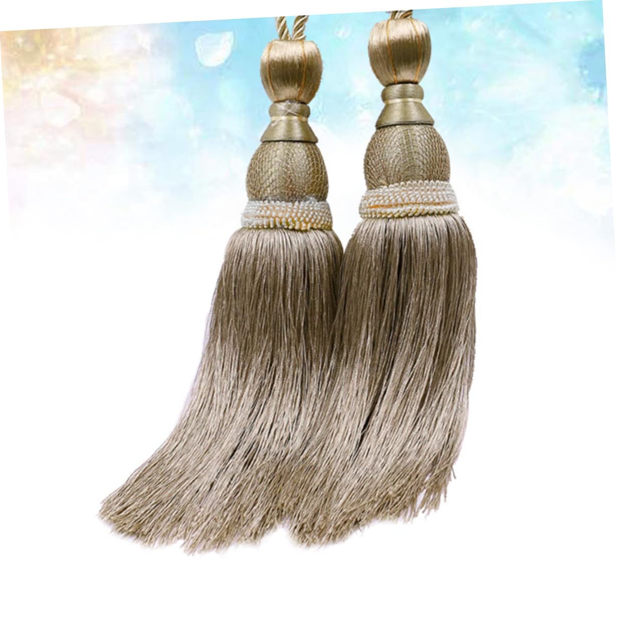 Attaches de Rideaux, Supports de Rideaux, 2 pièces de Rideau à Pompon, Boucle de Rideau à Boule Simple, Sangle de Rideau à Pompon (comme indiqué sur la Photo)