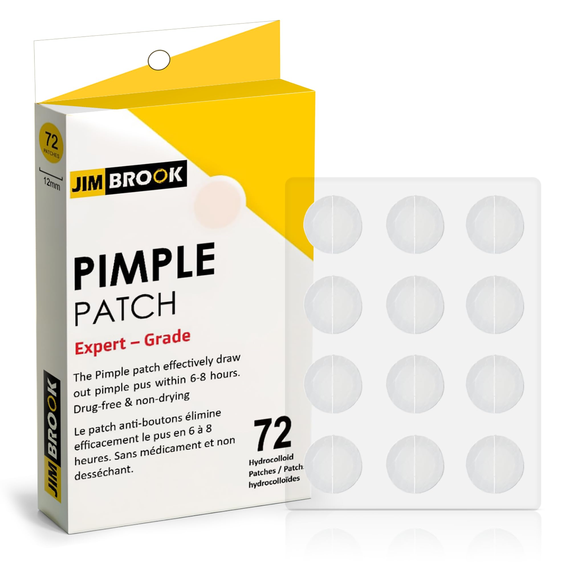 Pimple Patches For Face 72 Patches Hydrocolloid Pimple Patches Round Design Tapered Blemish Patches Pimple Stickers Zit Patches