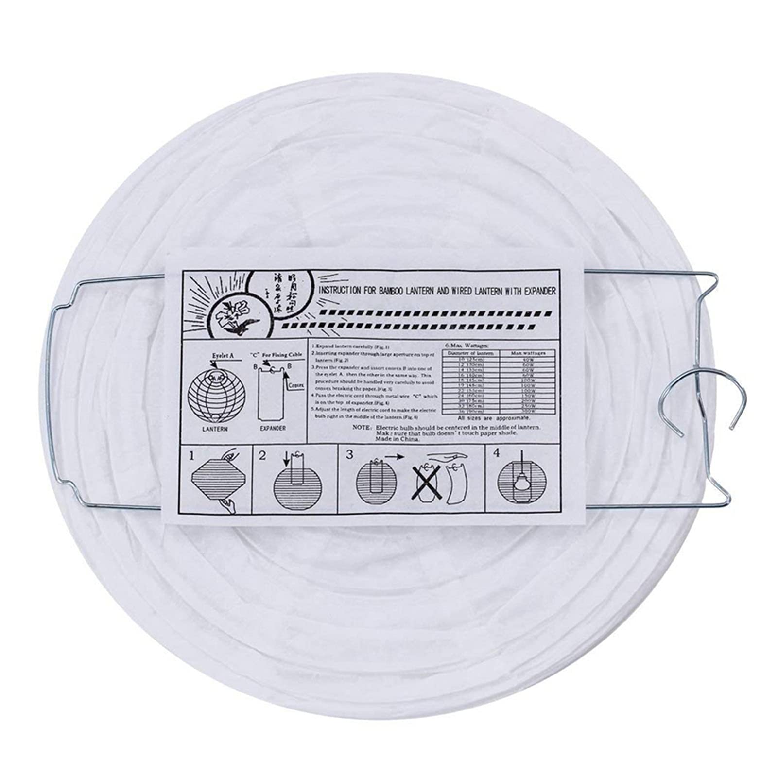 Laternenfest 30 Stück Weißbuchlaternen/LED-Leuchten Sortierte Größen von 4 "-14" Chinesische Lampion für Hochzeiten Babyparty Weihnachten Partys und Events
