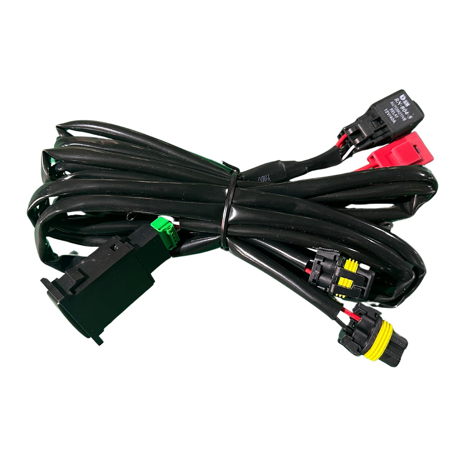 Zestaw kabli z przełącznikiem światła przeciwmgielnego 12 V, uniwersalne, samochodowe światło przeciwmgielne LED, włącznik/wyłącznik, wiązka przewodów, zestaw bezpieczników, pasuje do większości pojazdów