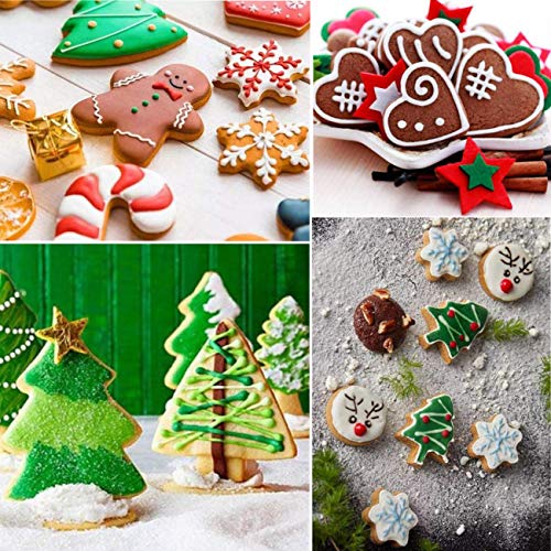 Christmas Cookie Cutters Set, Large Stainless Steel 15 Pcs, Stocking, Gingerbread Man, Christma Tree, Snowman and More, Mousse Cake Fruit