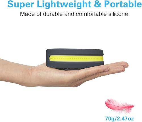 Miniatura 7 de COSOOS - Linterna frontal recargable, lámpara LED brillante, luz de inundación y foco de 1000 lúmenes, sensor de movimiento, 2.4 onzas ligeras para