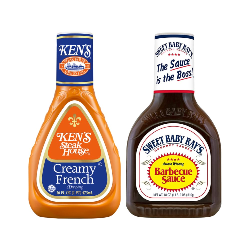 Amazon.com : Ken's Steak House and Sweet Baby Ray's Dressing and Barbecue Sauce Variety, Condiments for Salads, Dipping, Grilling and Marinades, Creamy French Dressing 16 Fluid Ounce and Original Barbecue Sauce 18 Amazon.com : Ken's Steak House and Sweet Baby Ray's Dressing and Barbecue Sauce Variety, Condiments for Salads, Dipping, Grilling and Marinades, Creamy French Dressing 16 Fluid Ounce and Original Barbecue Sauce 18